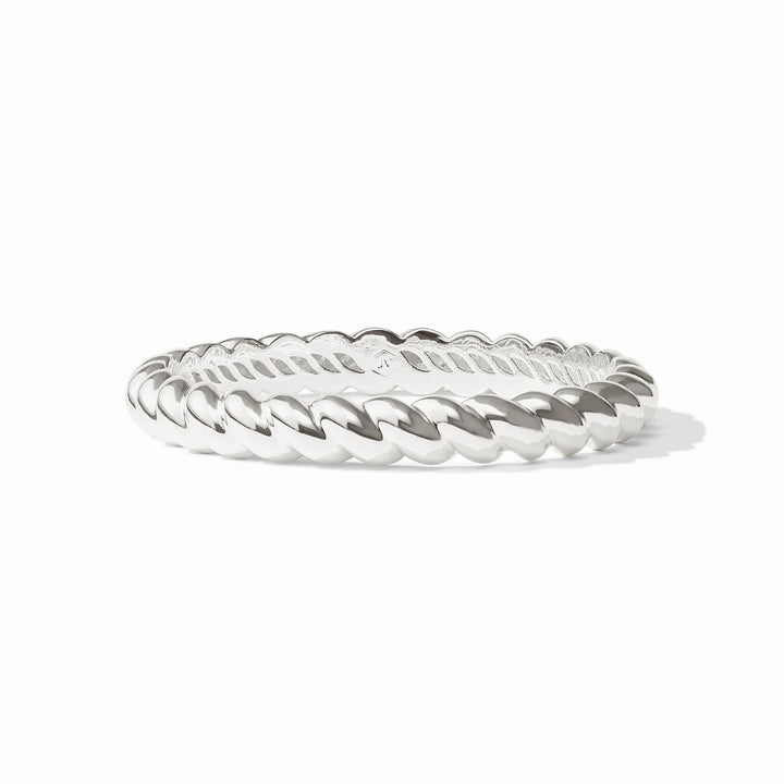 Silver Ravello Bangle bracelet with sculpted twisted design