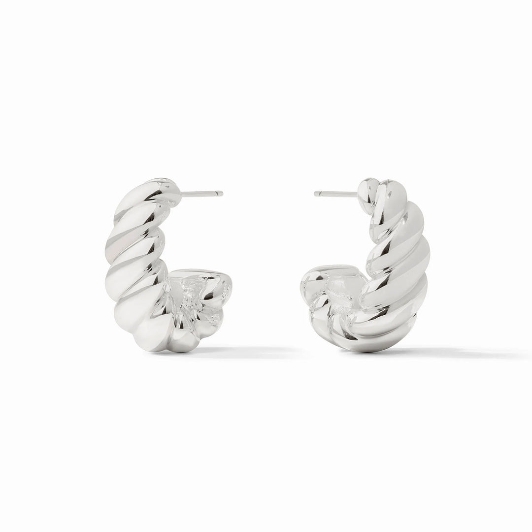 Silver Ravello Statement Hoop earrings in medium size