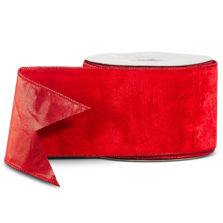 Red Velvet Christmas Ribbon, ideal for Christmas wreaths, holiday decorating, gift wrapping, and festive bows