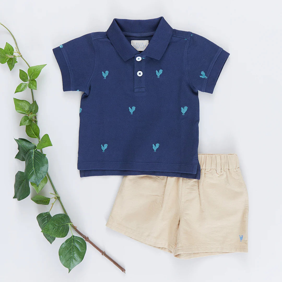 Boys Alec Shirt - Rooster Embroidery