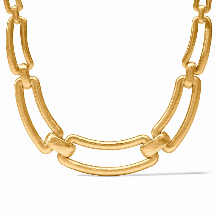 Gold Sahara Collar Necklace with oversized textured links