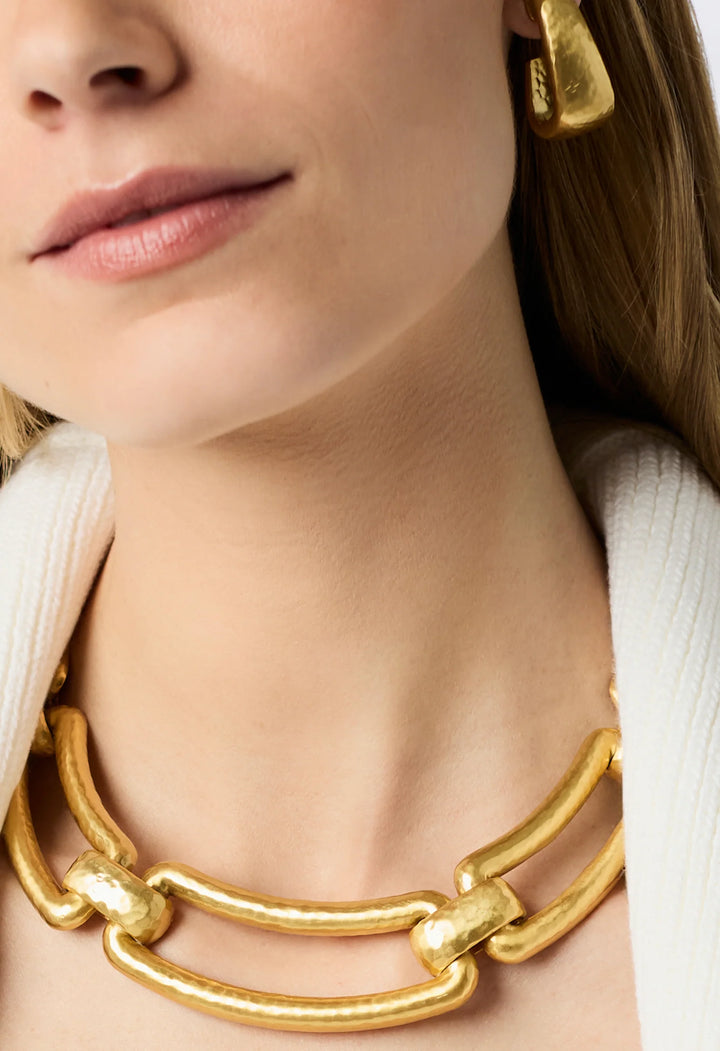 Close-up of Gold Sahara Collar Necklace statement links