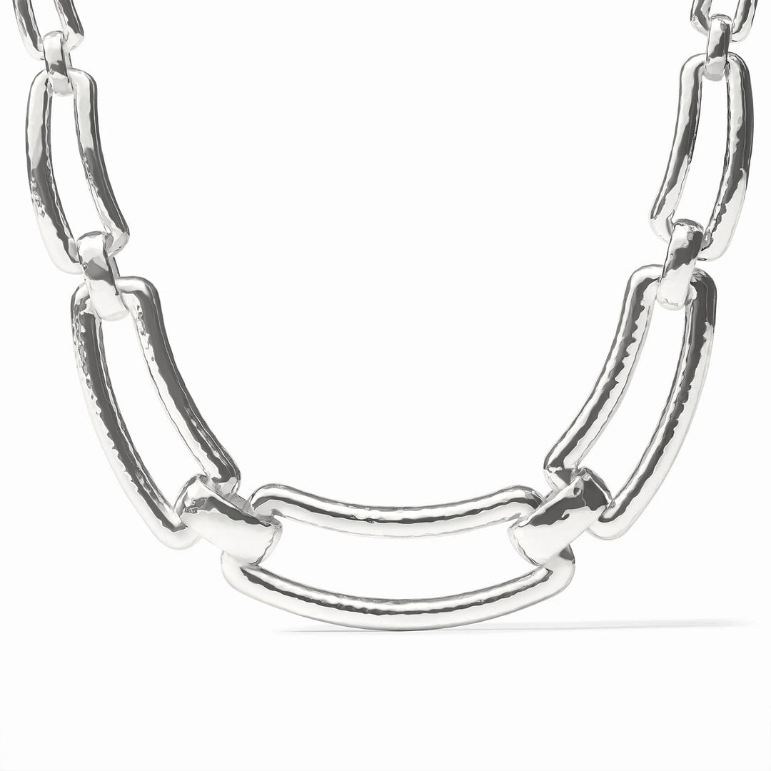 Silver Sahara Collar Necklace with double-link centerpiece and toggle closure