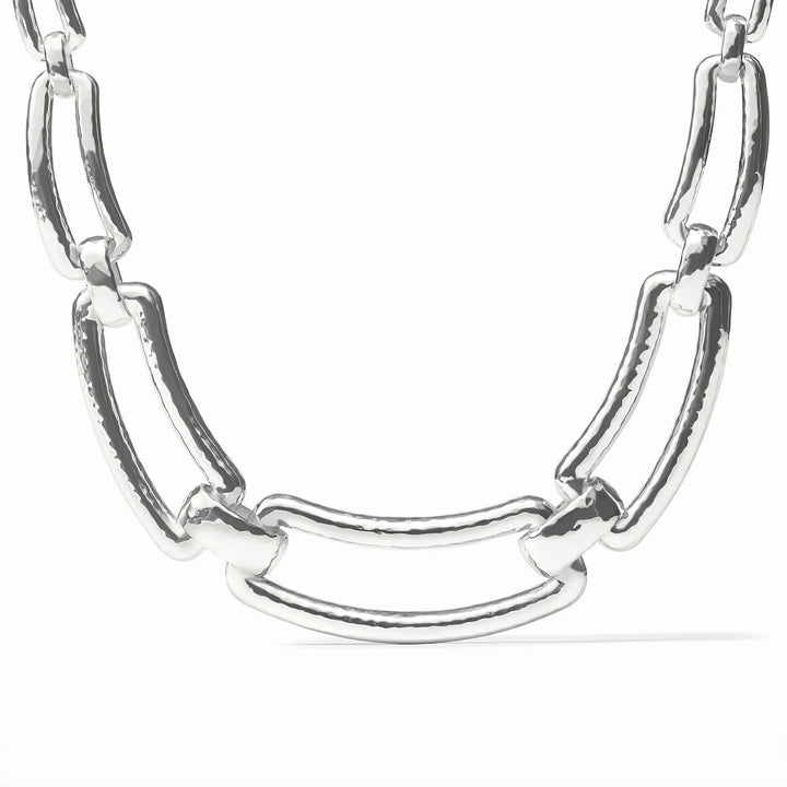 Silver Sahara Collar Necklace with double-link centerpiece and toggle closure