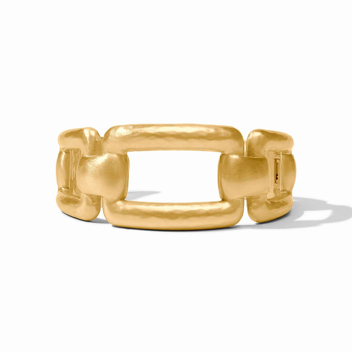 Sahara Cuff Bracelet in gold with oversized textured links