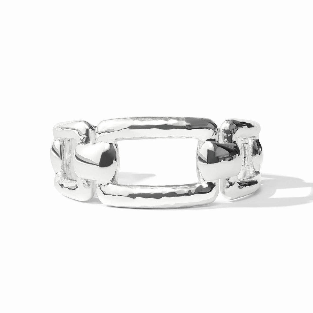 Sahara Cuff Bracelet in silver with oversized textured links