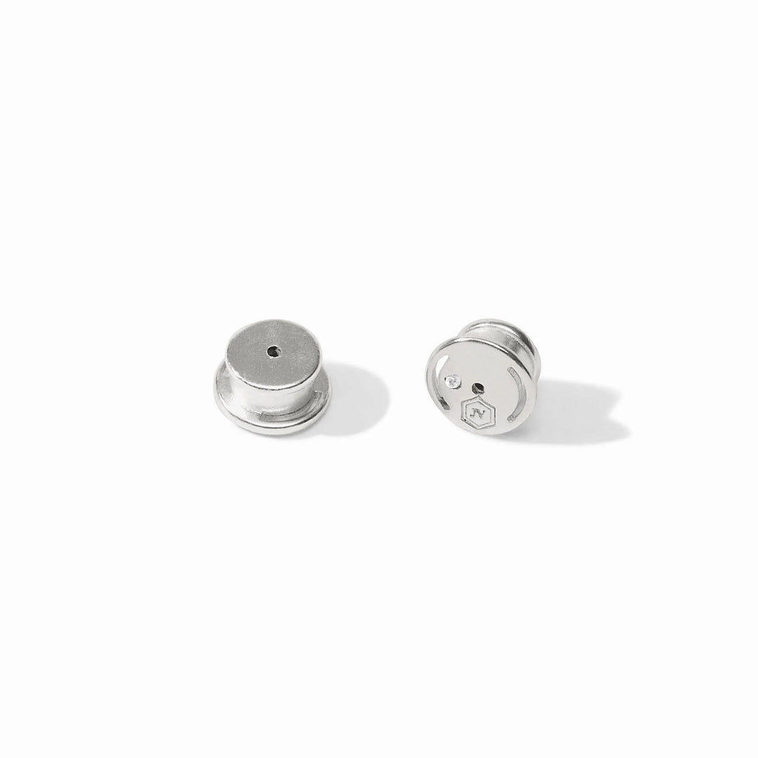 Silver earring backs for the Sahara Demi Doorknocker Earring