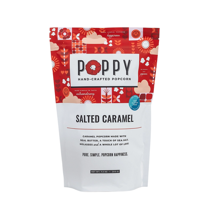 Poppy Salted Caramel Hand-Crafted Popcorn bag