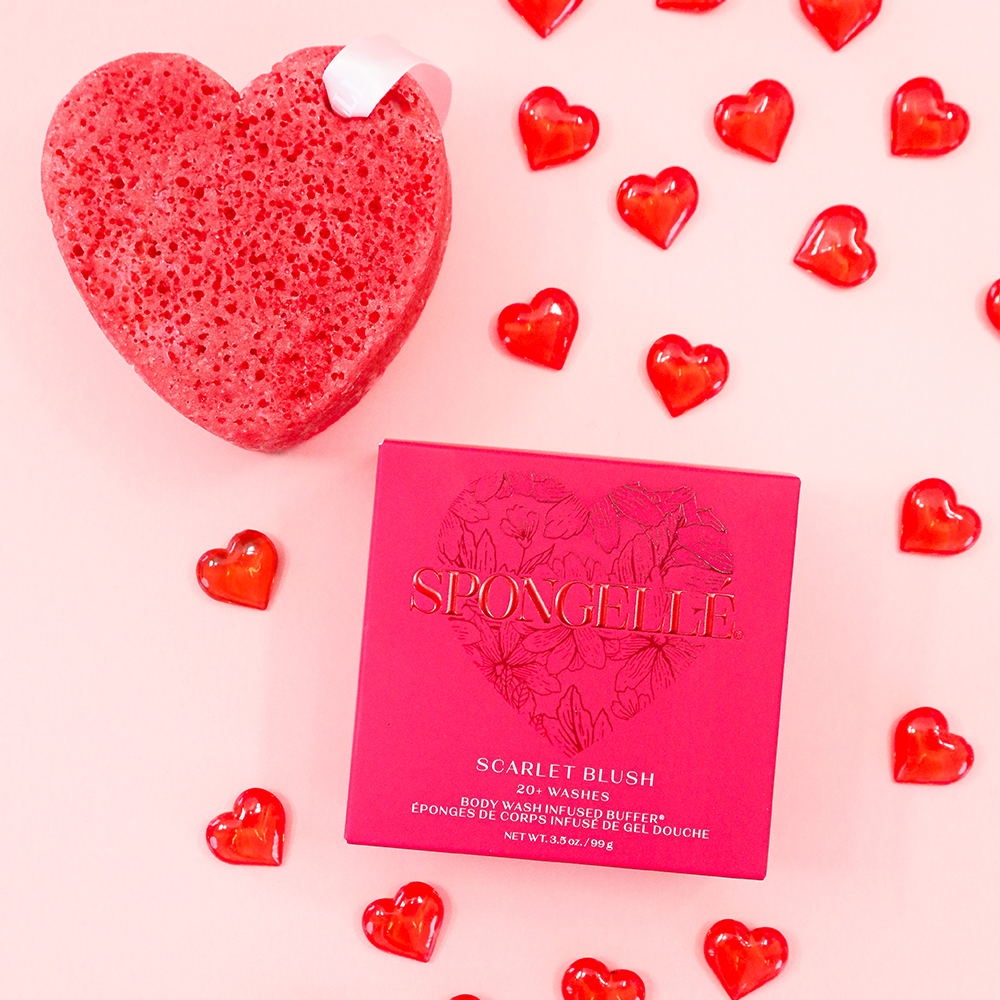 Spongellé Scarlet Blush | Heart Buffer