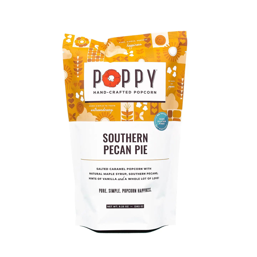 Poppy Southern Pecan Pie Hand-Crafted Popcorn bag with salted caramel, maple syrup and pecans