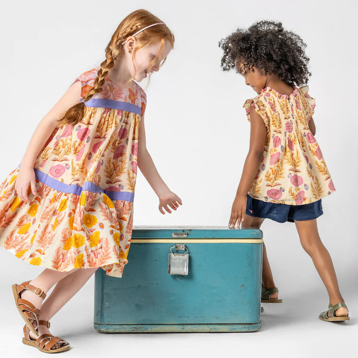 Girls Krista Dress - Gilded Floral Mix