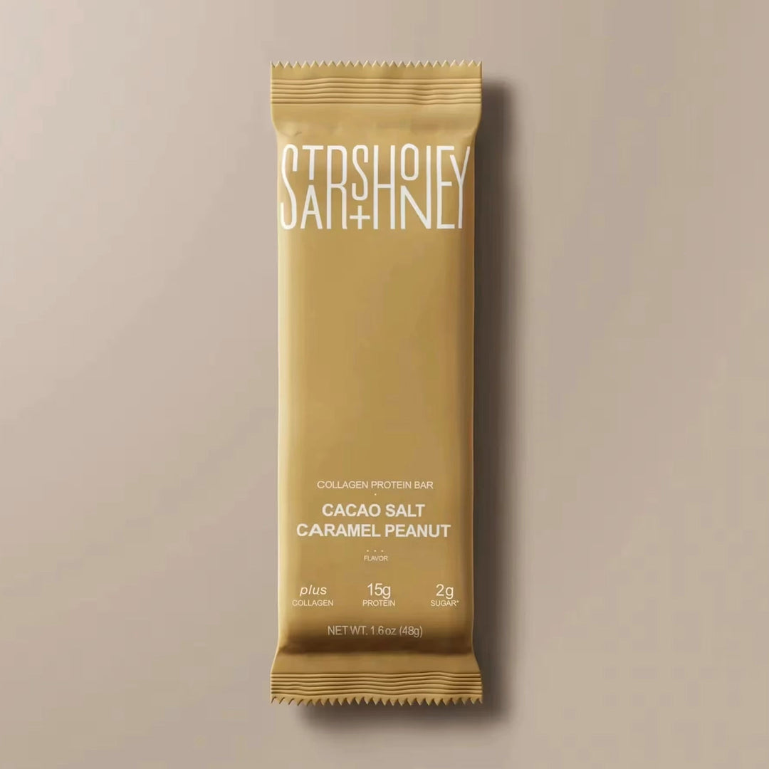 Stars + Honey Cacao Salt Caramel Peanut collagen protein bar