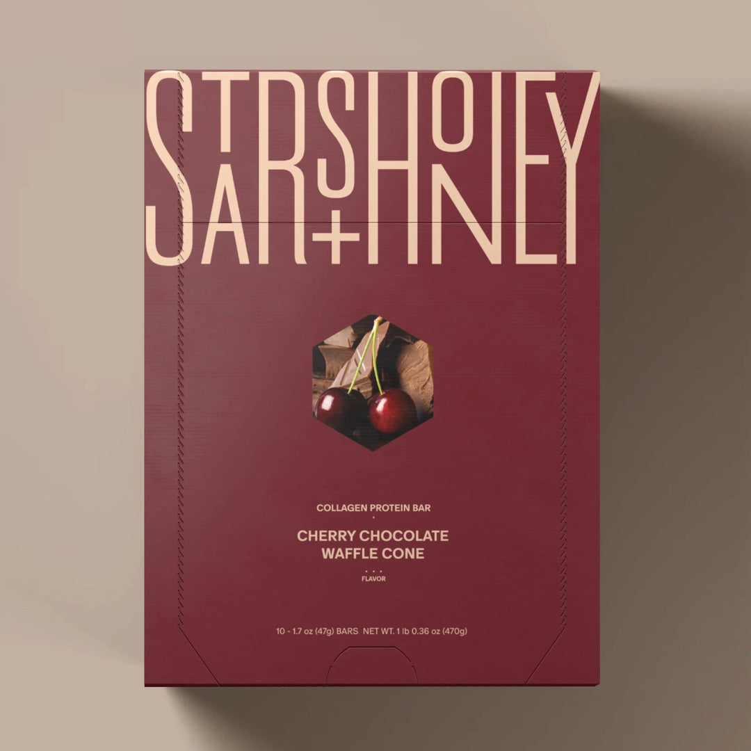 Stars + Honey Cherry Chocolate Waffle Cone collagen protein bars boxed set
