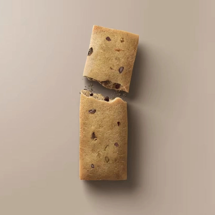 Close-up of Stars + Honey Espresso Vanilla Cinnamon collagen protein bar pieces