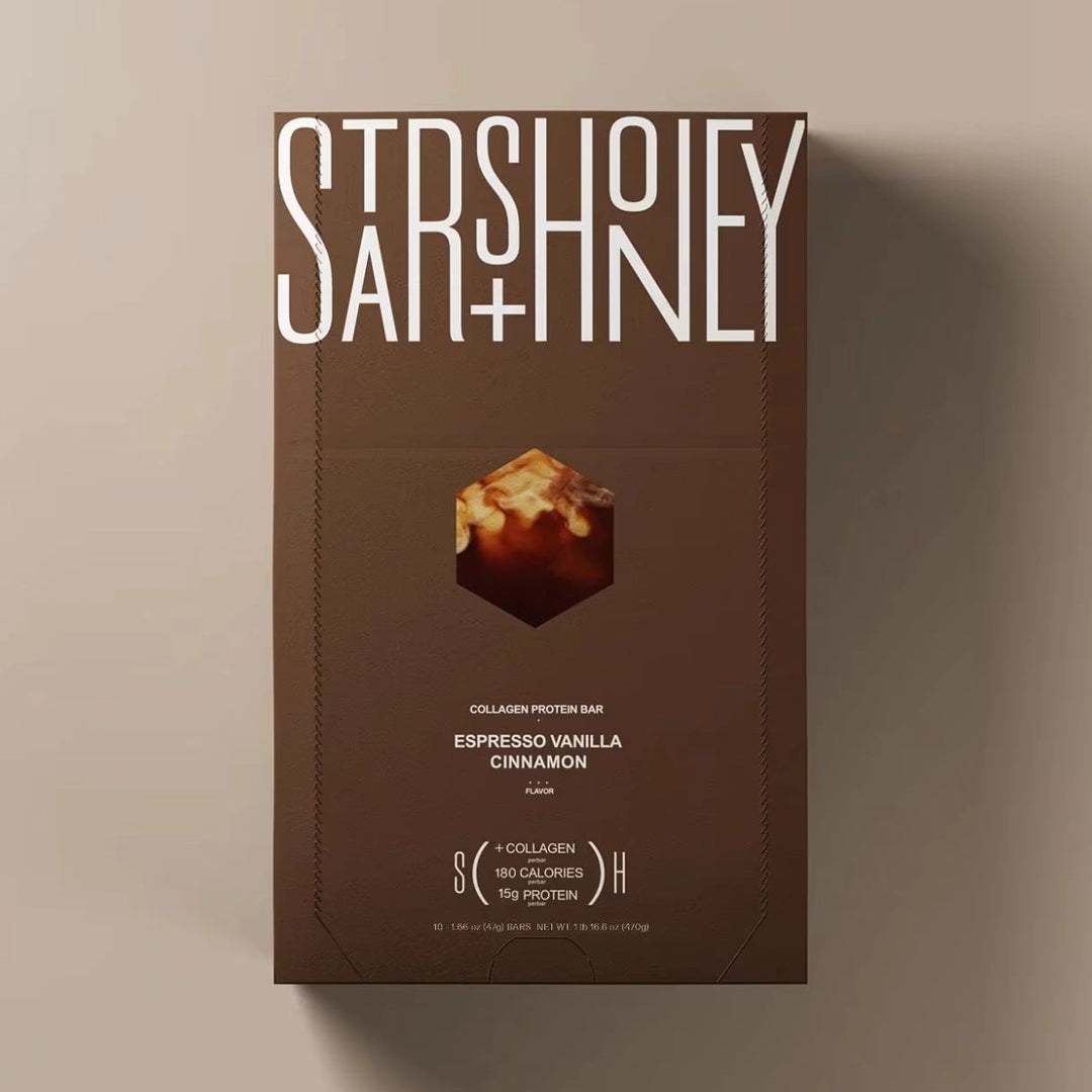 Stars + Honey Espresso Vanilla Cinnamon collagen protein bars boxed set