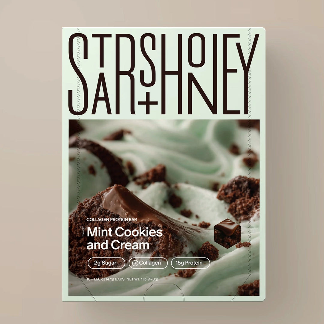 Stars + Honey Mint Cookies and Cream collagen protein bars boxed set