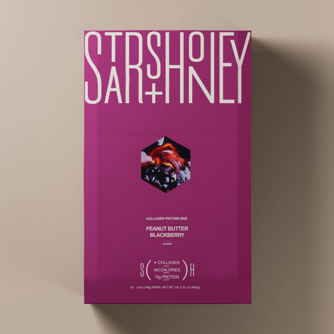 Stars + Honey Peanut Butter Blackberry collagen protein bars boxed set