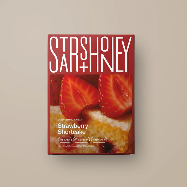 Stars + Honey Strawberry Shortcake collagen protein bars boxed set