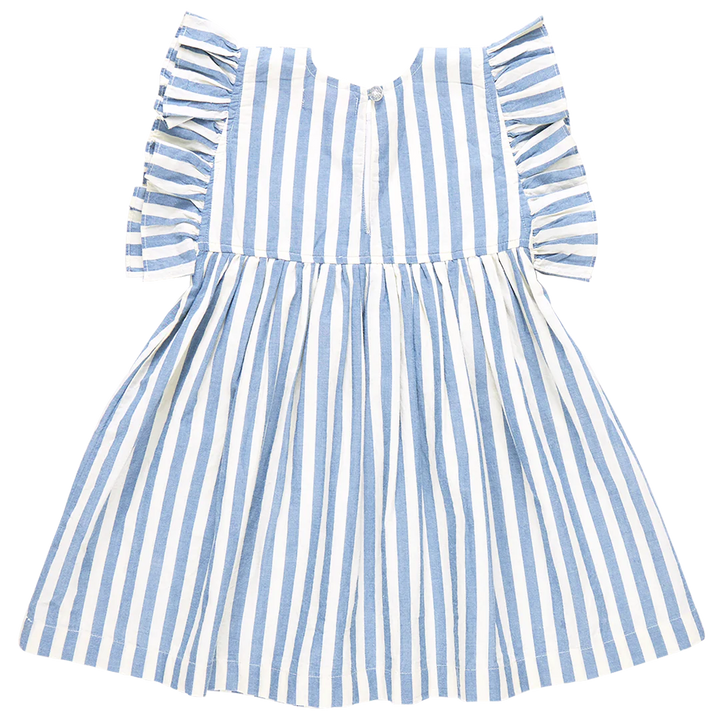 Girls Sarita Dress - Blue Stripe