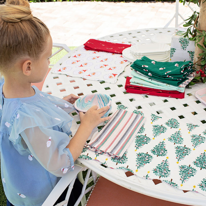 Quilted Placemat Set of 2 - Candy Cane Lane / Festive Forest