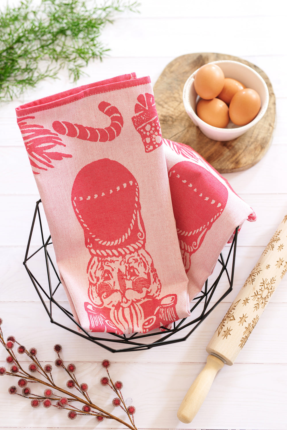 Strofinaccio Red Nutcracker Dish Towels - Set of 2
