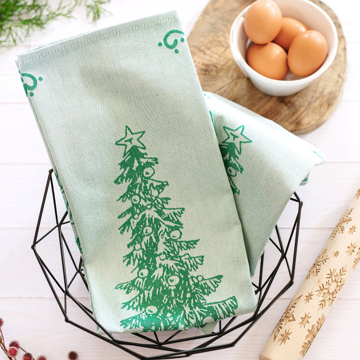 Strofinaccio Green Tree Dish Towels - Set of 2