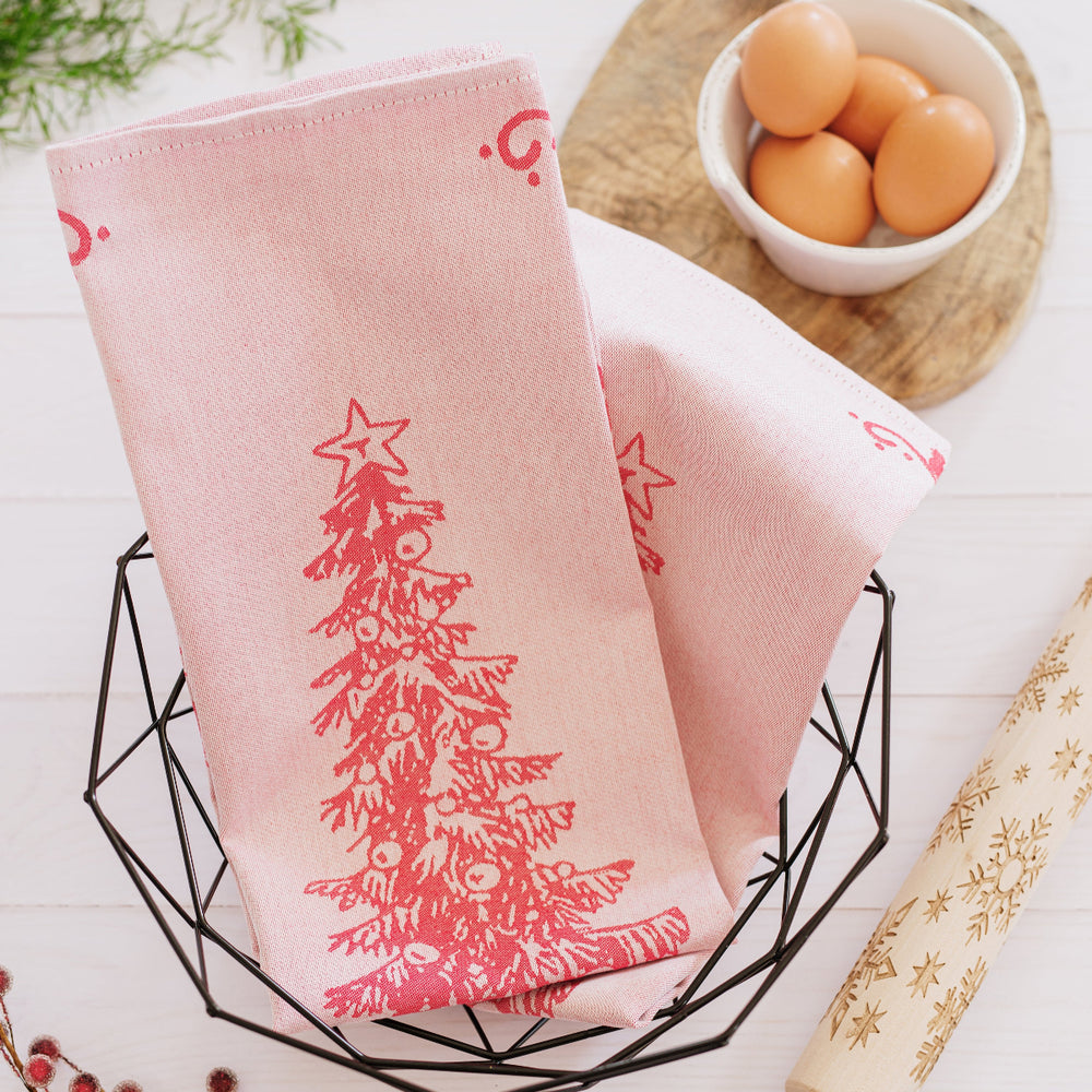 Strofinaccio Red Tree Dish Towels - Set of 2