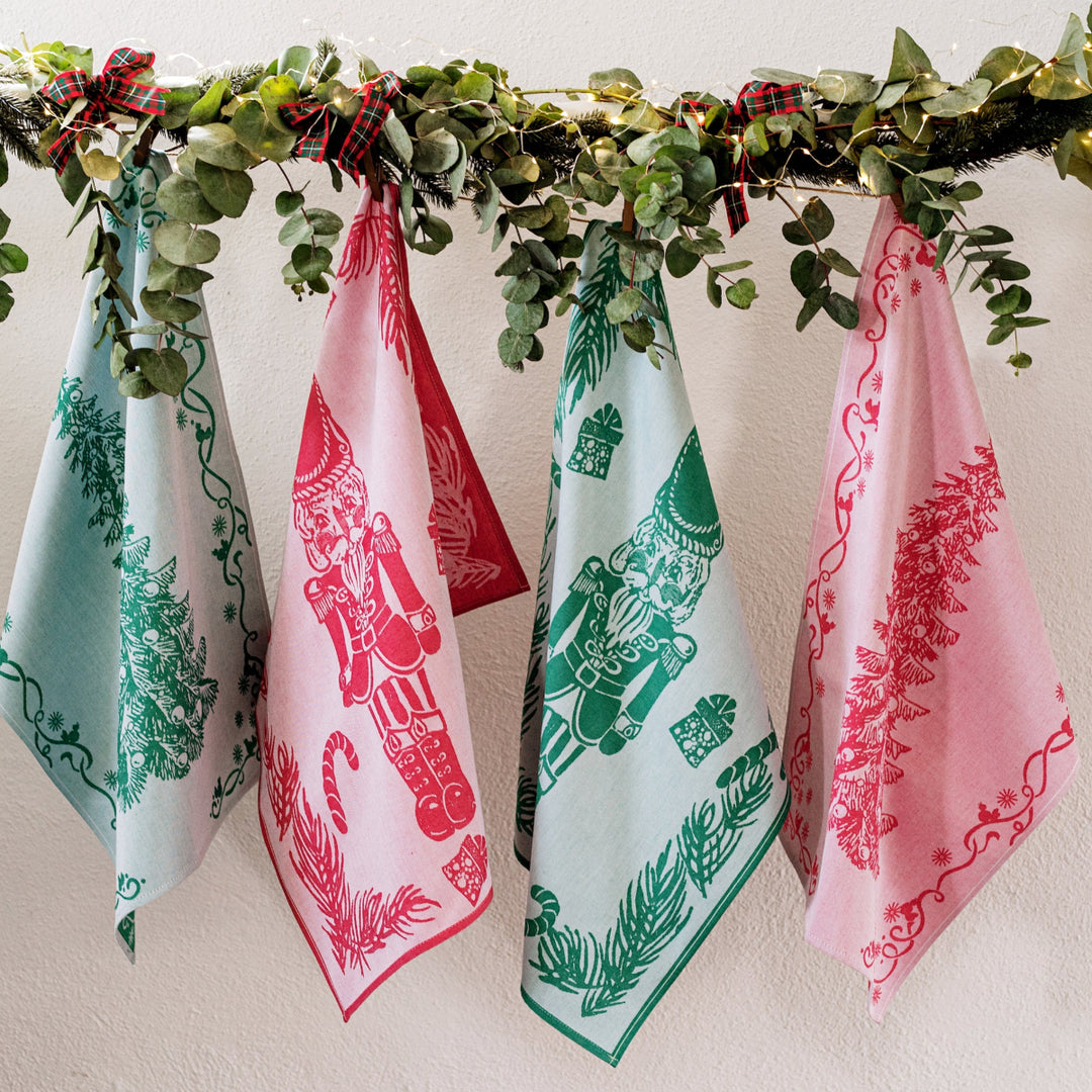 Strofinaccio Red Nutcracker Dish Towels - Set of 2
