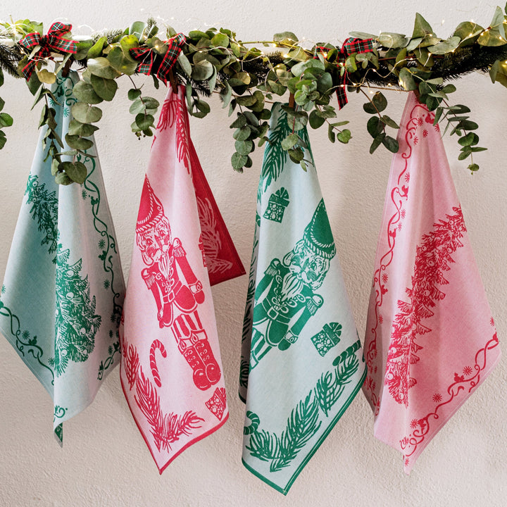Strofinaccio Red Nutcracker Dish Towels - Set of 2