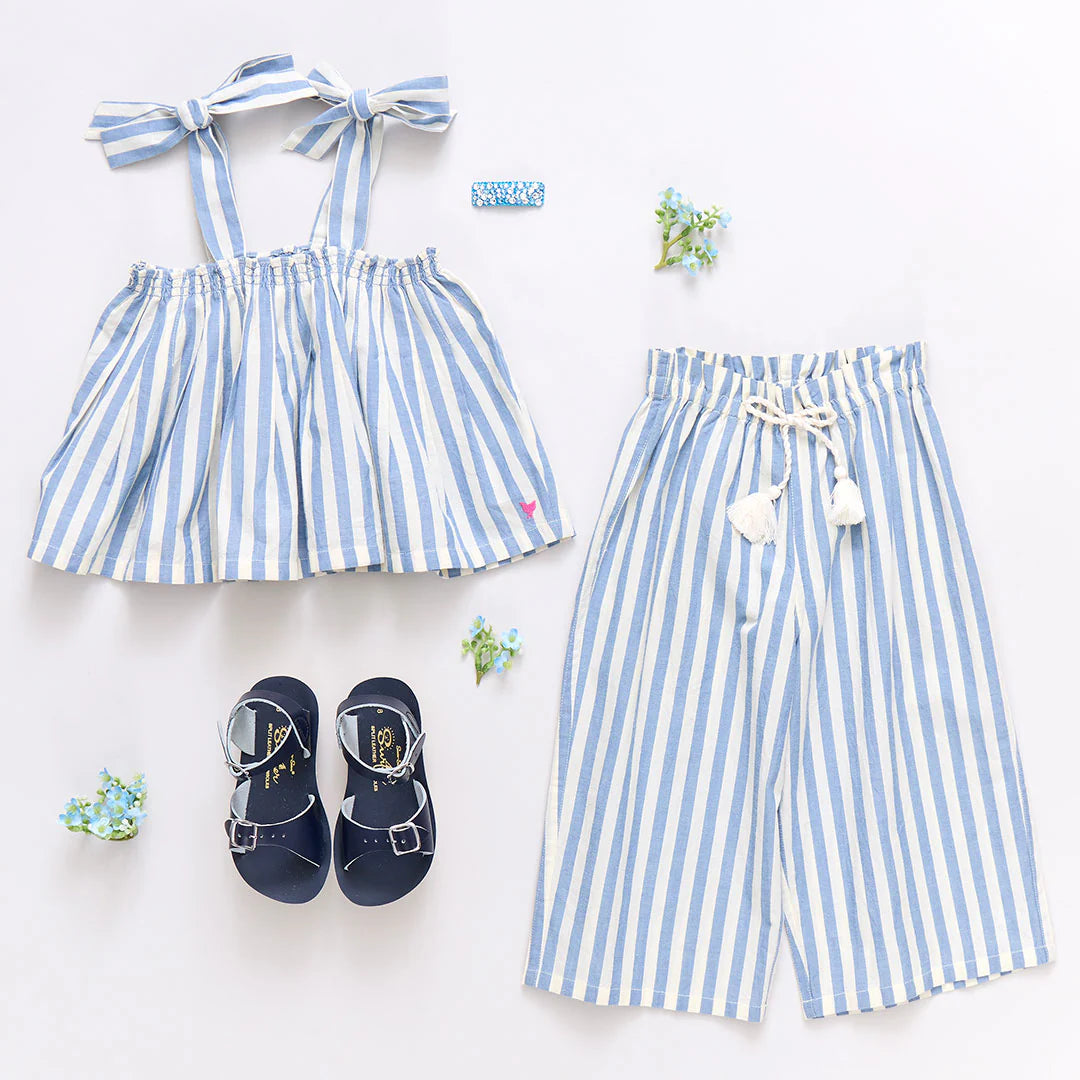 Girls Theodore Pant - Blue Stripe