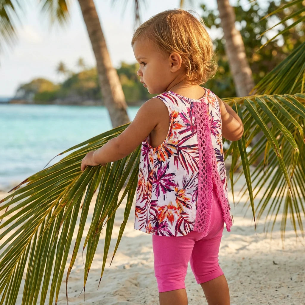 Hot Pink Hibiscus Floral Set