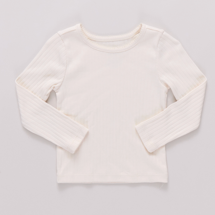 Coop Seesaw Long Sleeve Rib T-Shirt - Cream