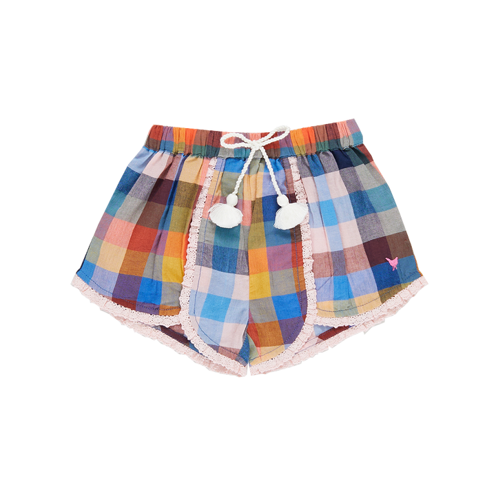 Girls Millie Short - Technicolor Check