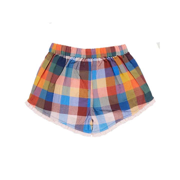 Girls Millie Short - Technicolor Check