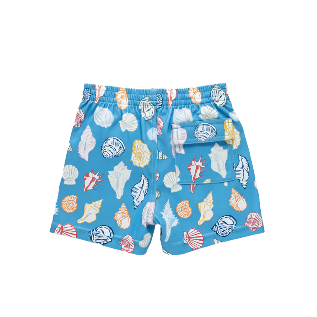 Baby Boys Swim Trunk - Blue Seashells