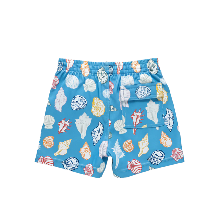Baby Boys Swim Trunk - Blue Seashells