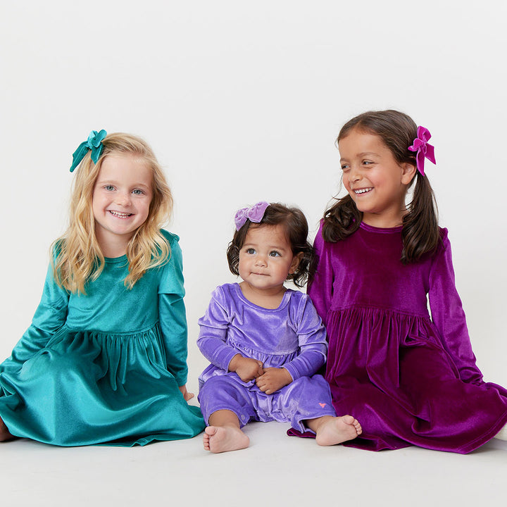 Baby Girls Velour Steph Jumper - Lavender
