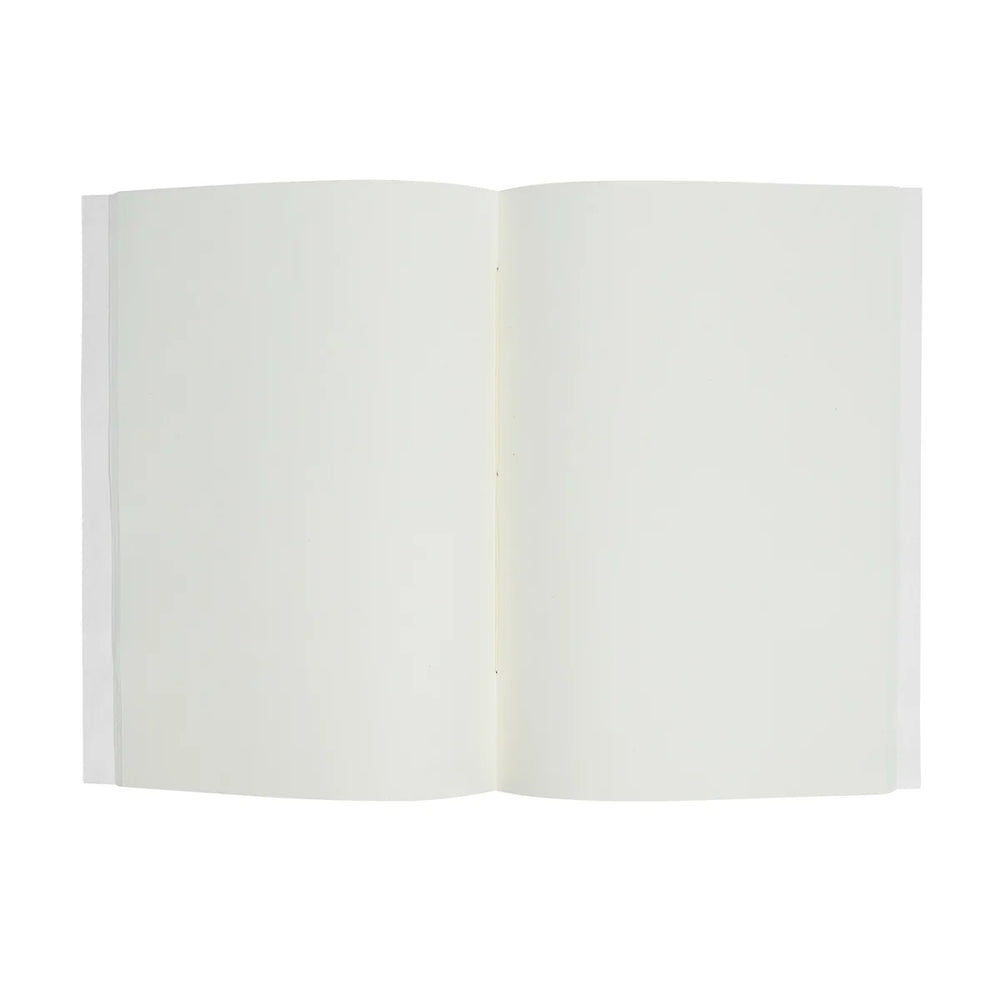 Open vintage floral journal showing blank cream pages for writing, journaling, notes and sketches.