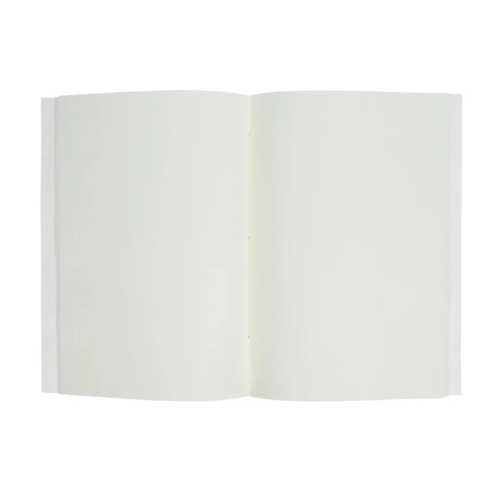 Open vintage floral journal showing blank cream pages for writing, journaling, notes and sketches.