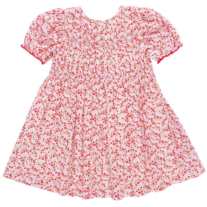 Girls Waverly Dress - Pink Mini Ditsy