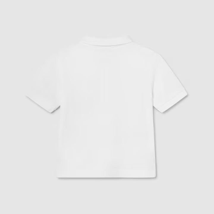 White Basic Short Sleeve Polo