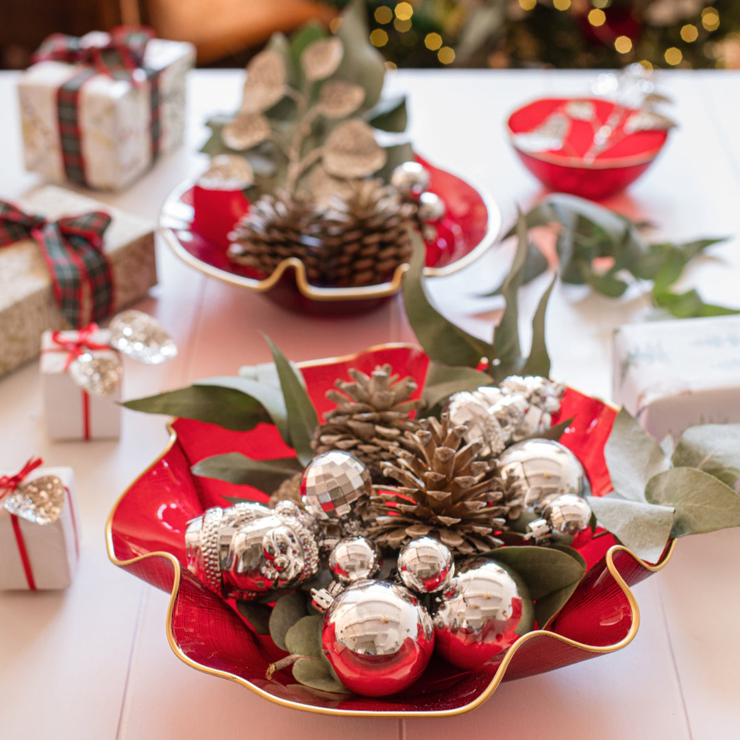 Holiday Glass Centerpiece