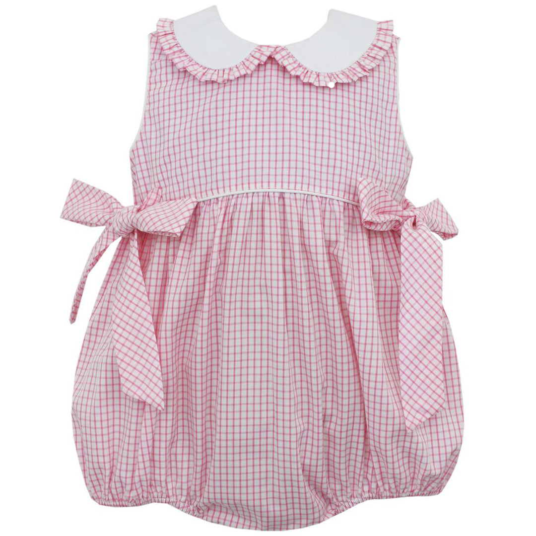 Pink Check Sleeveless Bubble