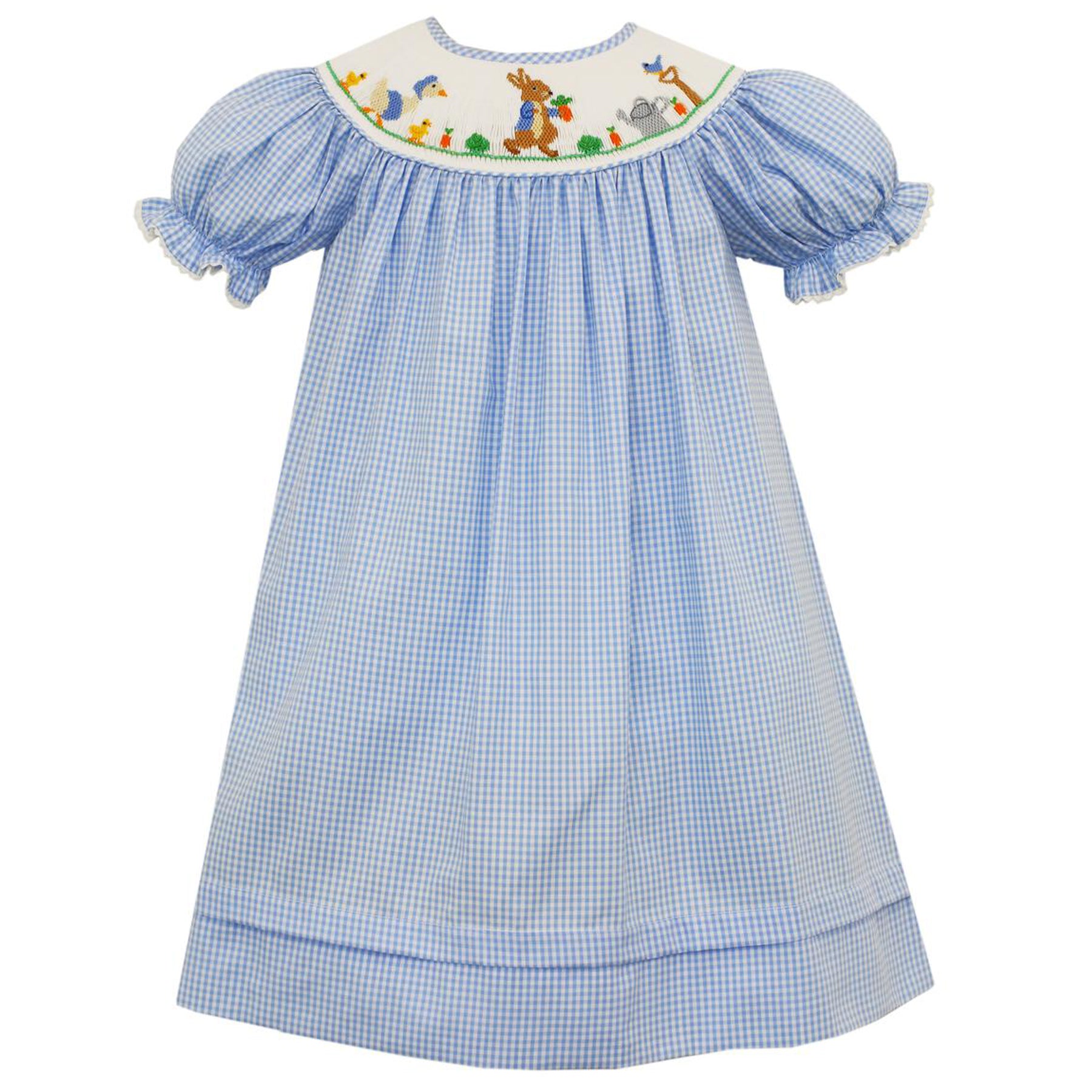 Peter Rabbit Blue Gingham Bishop Dress