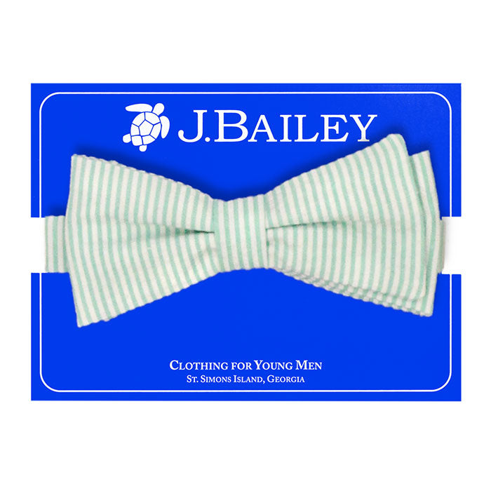 Palm Seersucker Johnny Bow Tie