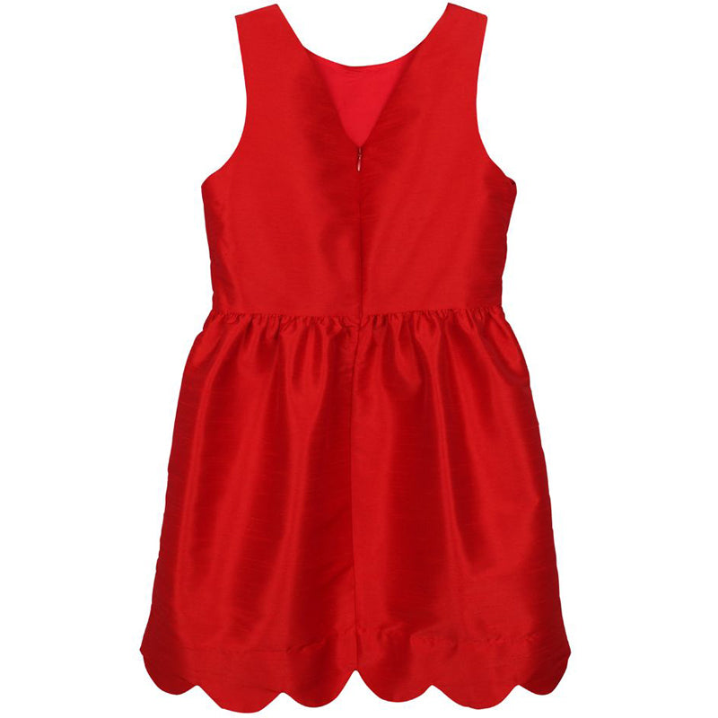 Aviana Red Scallop Dress