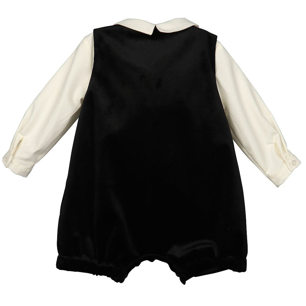 Black Velvet Front Button John John