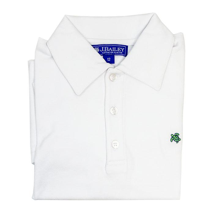 Bailey Boys - White Short Sleeve Polo - kkgivingtree - K&K's Giving Tree