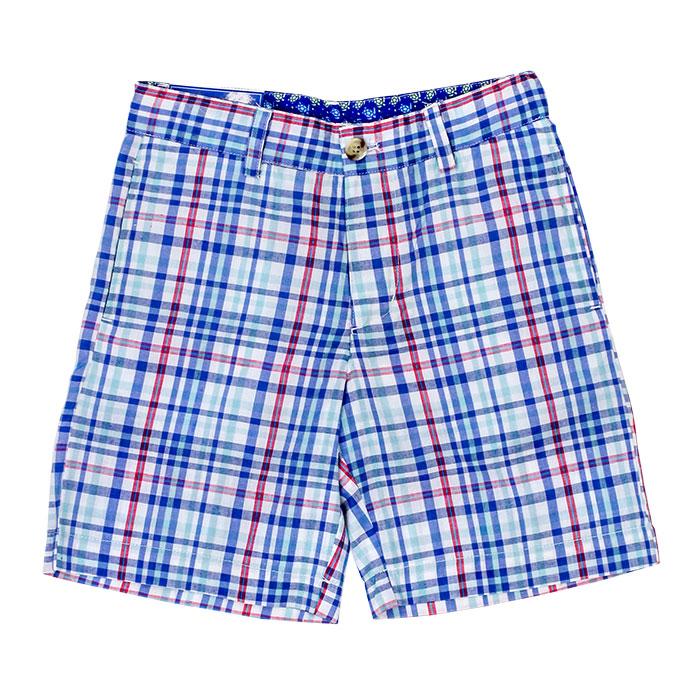 Reef Blue Plaid Shorts