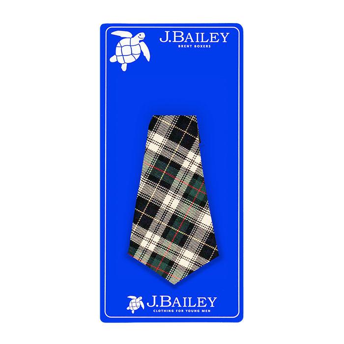 Bailey Long Tie - Hunter Plaid